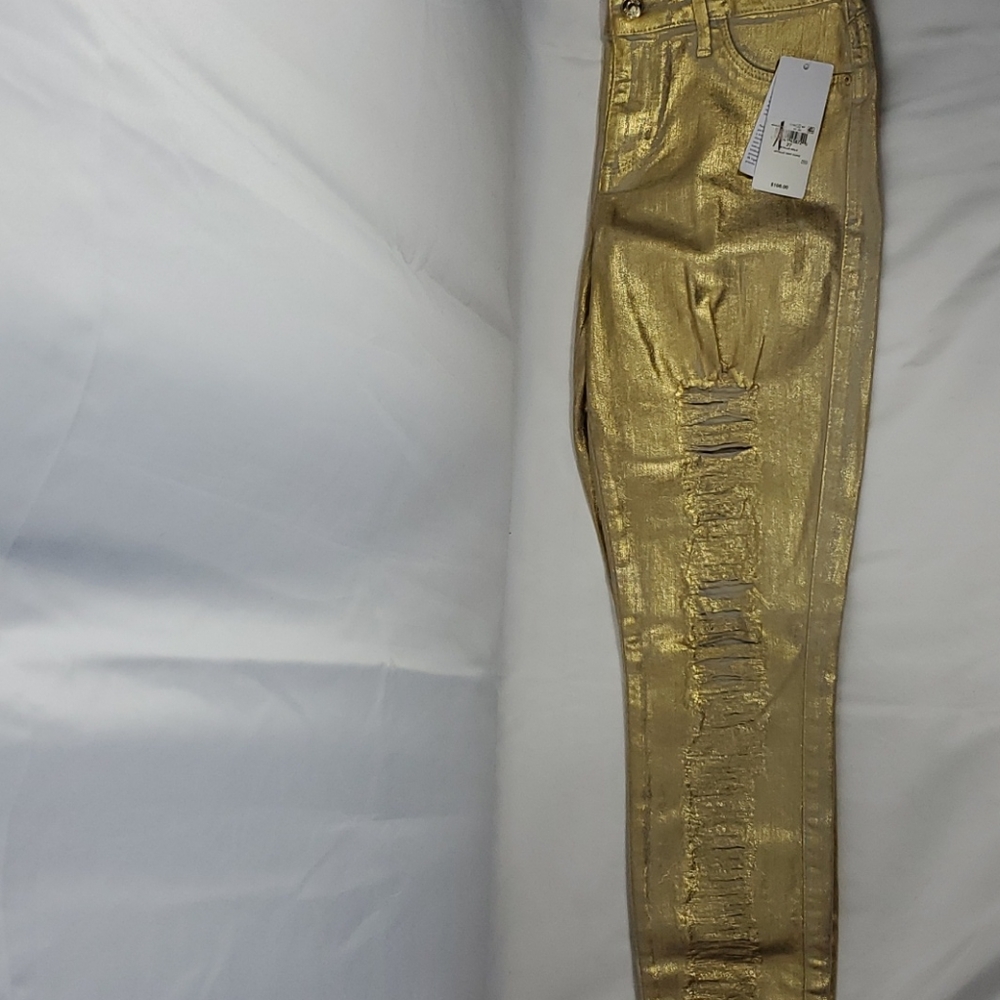 NWT Guess Los Angeles Metallic Sexy Curve Jeans - Picture 9 of 15